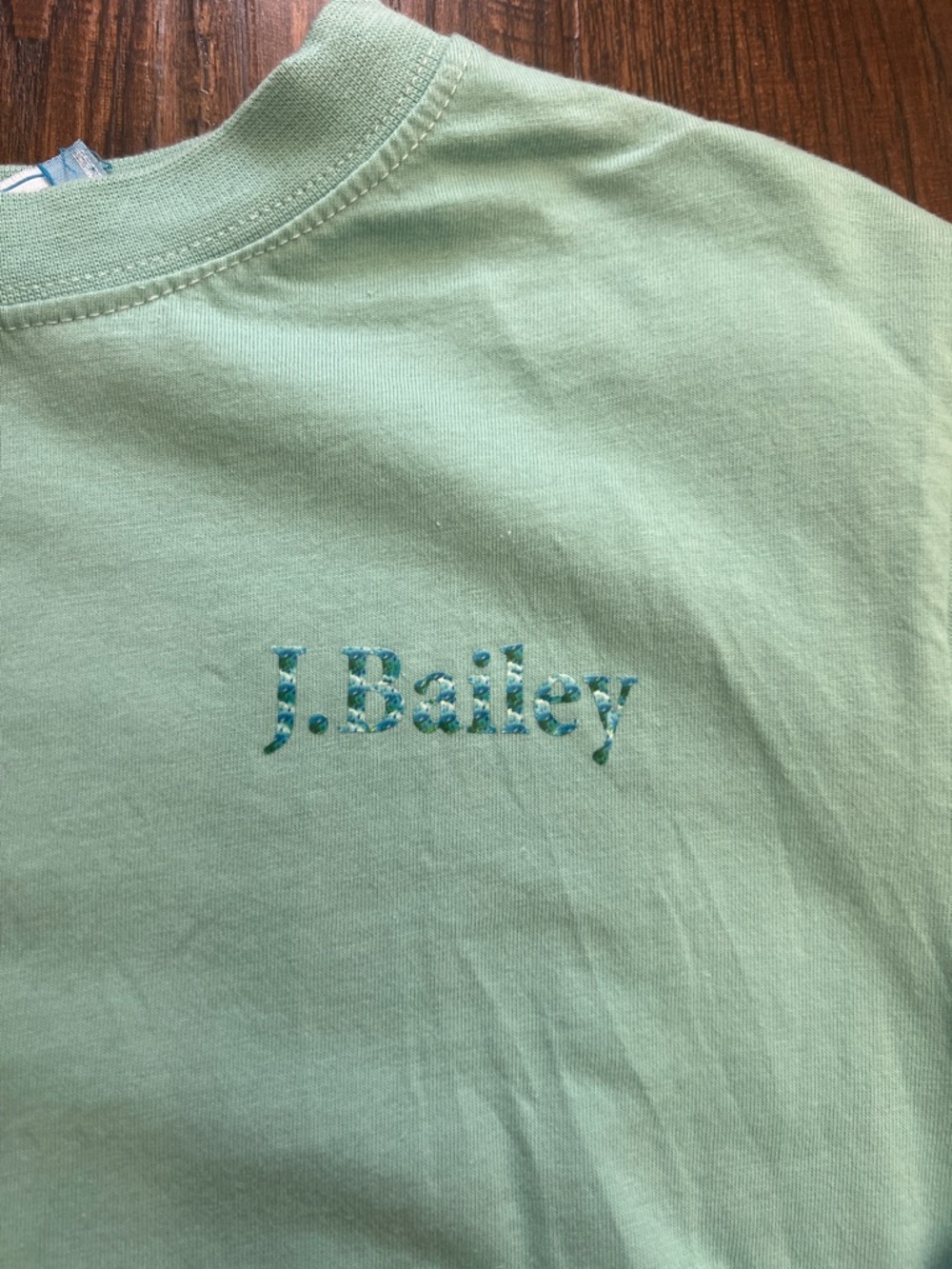 J. Bailey Aqua Long Sleeve Tee with Fish Graphic - Picture 5 of 8